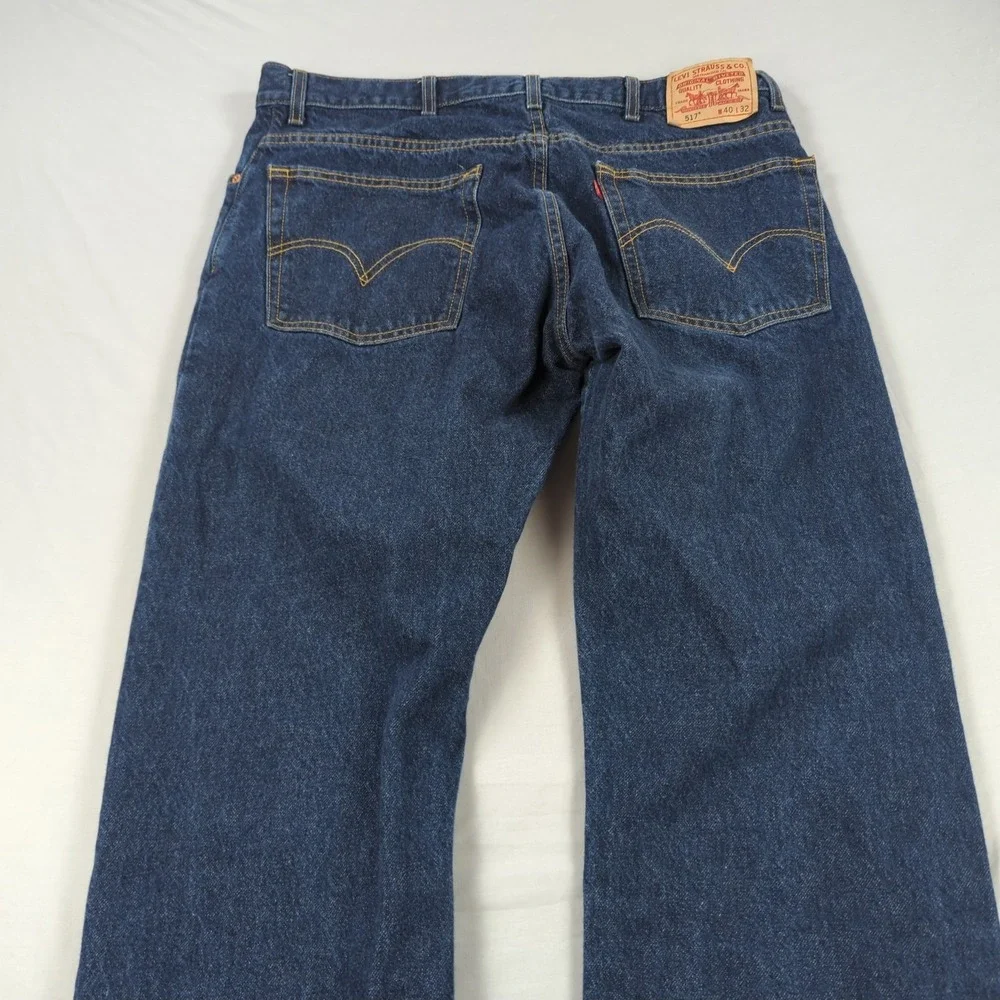 Levis Jeans Men 40x32 Blue 517 Boot Cut Western Cowboy Casual Preppy Made in USA